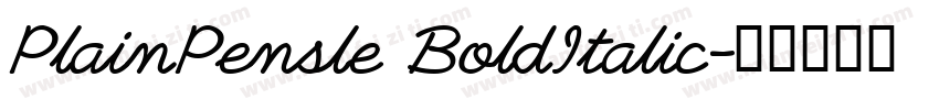 PlainPensle BoldItalic字体转换